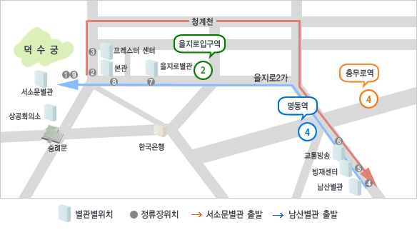 운행경로 및 승하차 정류장